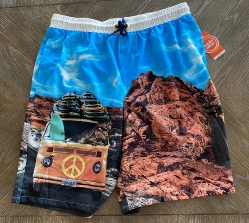 Wonder Nation Boys Quick Dry Swim Trunks Pocket Tropical Shorts XL 14-16 Husky