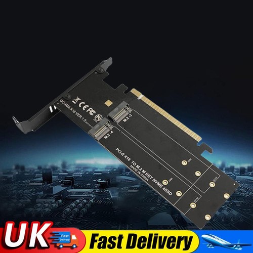 M.2 NVME Expansion Card Key PCIE 3.0 X16 SSD Riser Card 4 Slot (No Heatsink) UK
