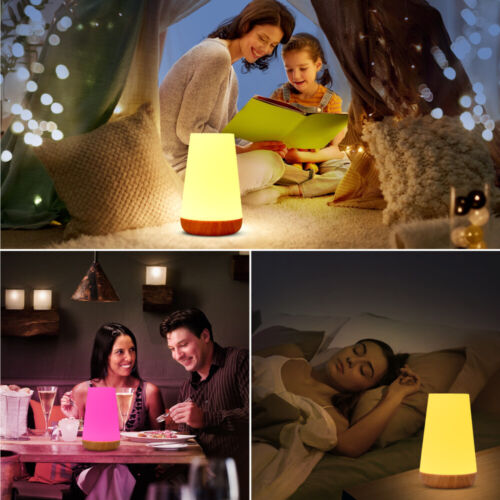 LED Nachttischlampe Touch Dimmbar USB Aufladbar Nachtlicht mit Fernbedienung - Bild 11 von 16