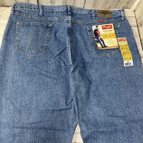 NEU Wrangler Jeans Herren 46X30 Blau Denim Baumwolle Relaxed Fit Straight Leg U26 - Bild 3 von 9