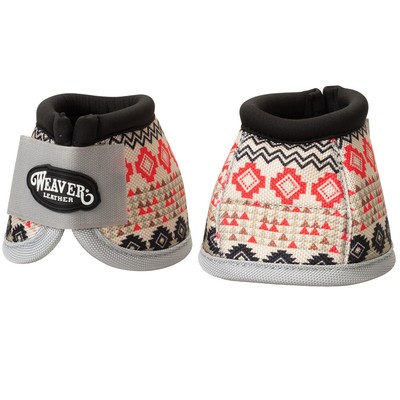 Medium Horse No Turn Bell Boots Ballistic Pair By Weaver Crimson Aztec U--P19 Medium Horse No Turn Bell Boots Ballistic Pair By Weaver Crimson Aztec U--P19