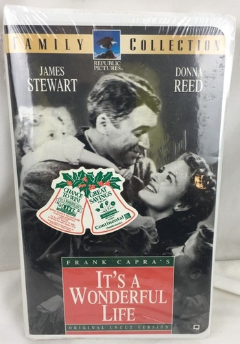 "Its a Wonderful Life" (VHS 1947) James Stewart Clamshell - Christmas Classic   - Picture 1 of 2