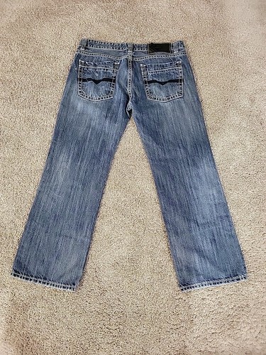 Rock And Roll Cowboy Jeans Mens 36x30 Blue Pistol Western Cowboy Straight Leg - Picture 11 of 14