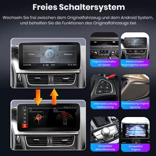 Für Audi A4 B8 A5 09-16 Carplay GPS Navi Android 12 Autoradio WIFI 4G DSP DAB+BT - Bild 6 von 8