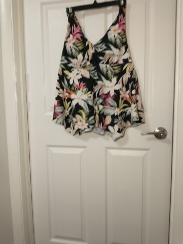 NWT. Kona Sol Ladies Size 3XL (24/26) Tankini Swim Suit Top MulticoloR Tropical - Picture 7 of 14
