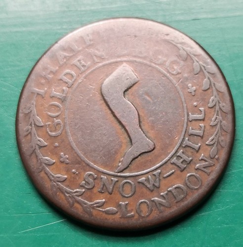 1795 boot and shoe manufacturer  I-Hatfield copper token  #1235 - Picture 1 of 2