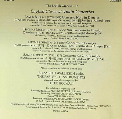 English Classical Violin Concertos - 