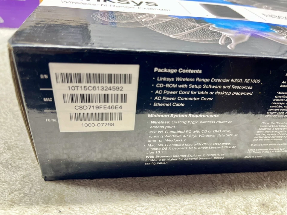 Cisco Linksys N300 Wireless-N Range Extender Wifi Booster N 300 - Image 3 of 4