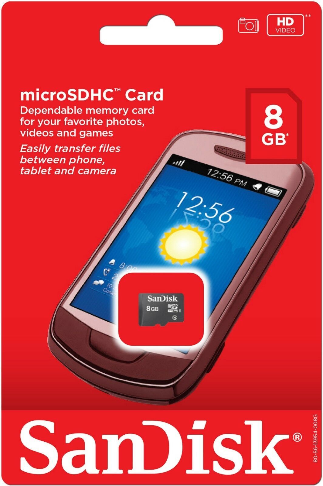SanDisk Micro SD Card 8GB Memory, Class 4 or 10, Old Phone Camera