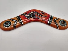 Mini 8 inch Australian Boomerang Gundungurra Finecraft artist initials on front 