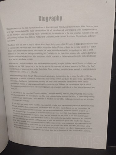 Miles Davis Songbook Standards Vol 1 Artist Transcriptions Trumpet Brand New - Picture 4 of 10