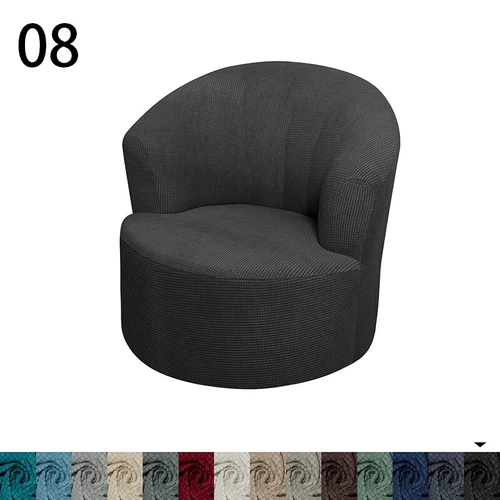 Drehstuhlbezug Stuhl Sofa Bezug rund für Wohnzimmer Schlafzimmer Büro - Bild 32 von 38