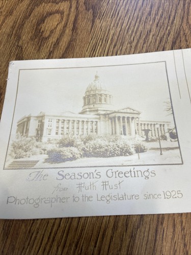 Capitol Building Jefferson City Missouri RPPC Postcard Ruth Rust Christmas Card - Picture 6 of 6