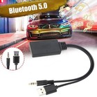 Adaptateur Récepteur Bluetooth 5.0 USB & 3.5mm Jack Stéréo Audio pour Voiture AUX Haut-Parleur