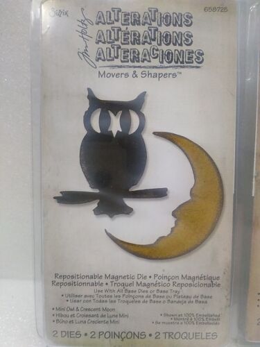 Sizzix Jim Holtz MINI OWL & MOON + MINI CAT & RAVEN + MINI SPIDER & 31 (3 sets) - Picture 2 of 8