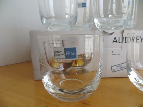 Whiskey Glass (Set Of 6) “Audrey” By Schott Zwiesel Modern Barware “On The Rocks - Picture 2 of 4
