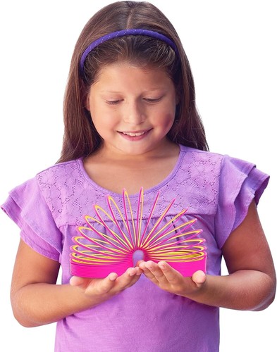 Slinky the Walking Spring Toy, Plastic Slinky 3-Pack, Multi-color Neon Sprin... - Picture 3 of 6