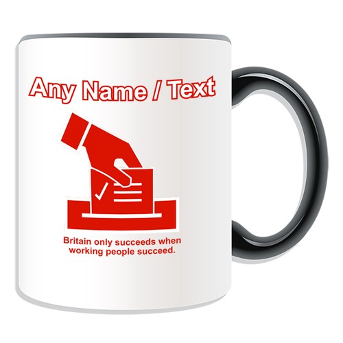 Personalised Gift Labour Party Mug Money Box Cup Vote Box Red Politic Design - Picture 3 of 21