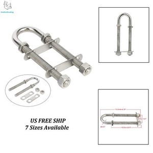 New Length 5 1//4/'/' Stainless Steel Marine Boat Stern Bow Eye Tie Down U Bolt