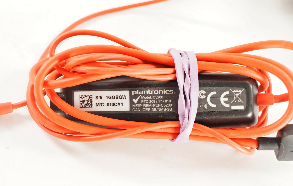 Plantronics Poly Blackwire C5200 Wired USB A Headset Without Bag