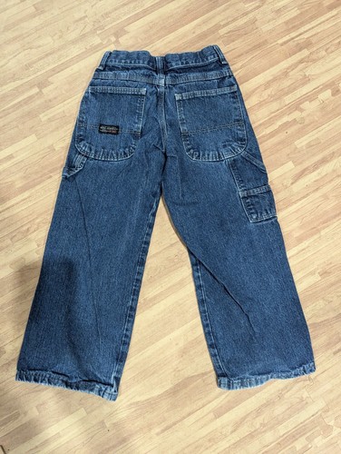 Pantalones de mezclilla de carpintero cargo Wrangler para niños talla 8 regulares - Imagen 2 de 2
