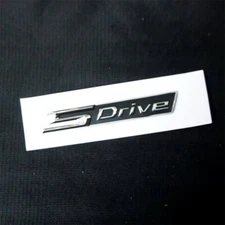 1x Chrome Silver SDrive Plastic Sticker Badge Emblem Decal Convertible Coupe Car