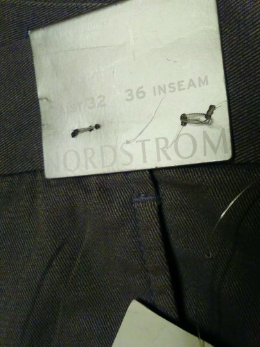 Mens New W32 L36 Nordstrom Pleated Slate Grey Business/Casual Pants. Trousers - Picture 10 of 10