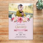 First Birthday 1st 2nd 3rd 4th Invitation Invite Floral with Photo Girls Digital