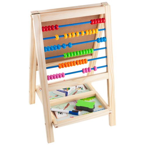 Kindertafel Kreidetafel Mal-Magnettafel Standtafel Holz Schultafel - Bild 9 von 12