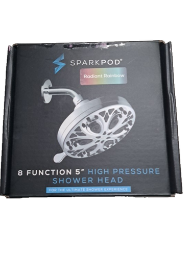 SparkPod 5" Shower Head 8 Spray Settings w/ Pause 1.8 or 2.5 GPM Radiant Rainbow - Picture 11 of 11