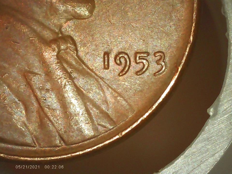 1953-P Lincoln Wheat Penny, Strong DDO Doubled Die Obverse, Overstruck, GEM, 1c - Image 2 of 4