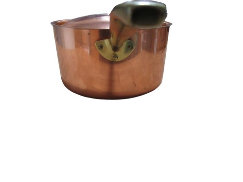 Vintage Revere Ware Copper Stainless Saucepan With Lid Brass Handle Unused - Picture 6 of 24