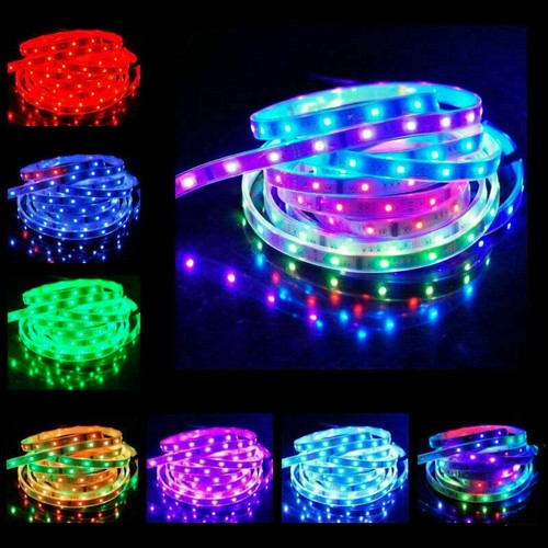 16FT 5050 RGB 6803 IC Waterproof 150 LED Strip Light Tape RF Controller Adapter - Picture 13 of 15