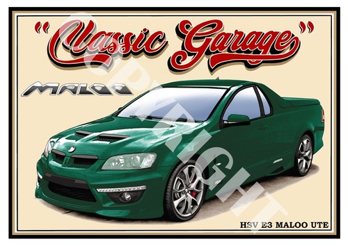 HOLDEN HSV E3 MALOO UTE QUALITY A4 ART PRINT (8 CAR COLOURS) - Picture 15 of 16