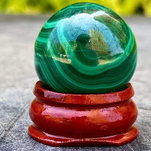 26G Natural malachite ball quartz crystal energy ball Divination meditation - 第 4/14 張圖片