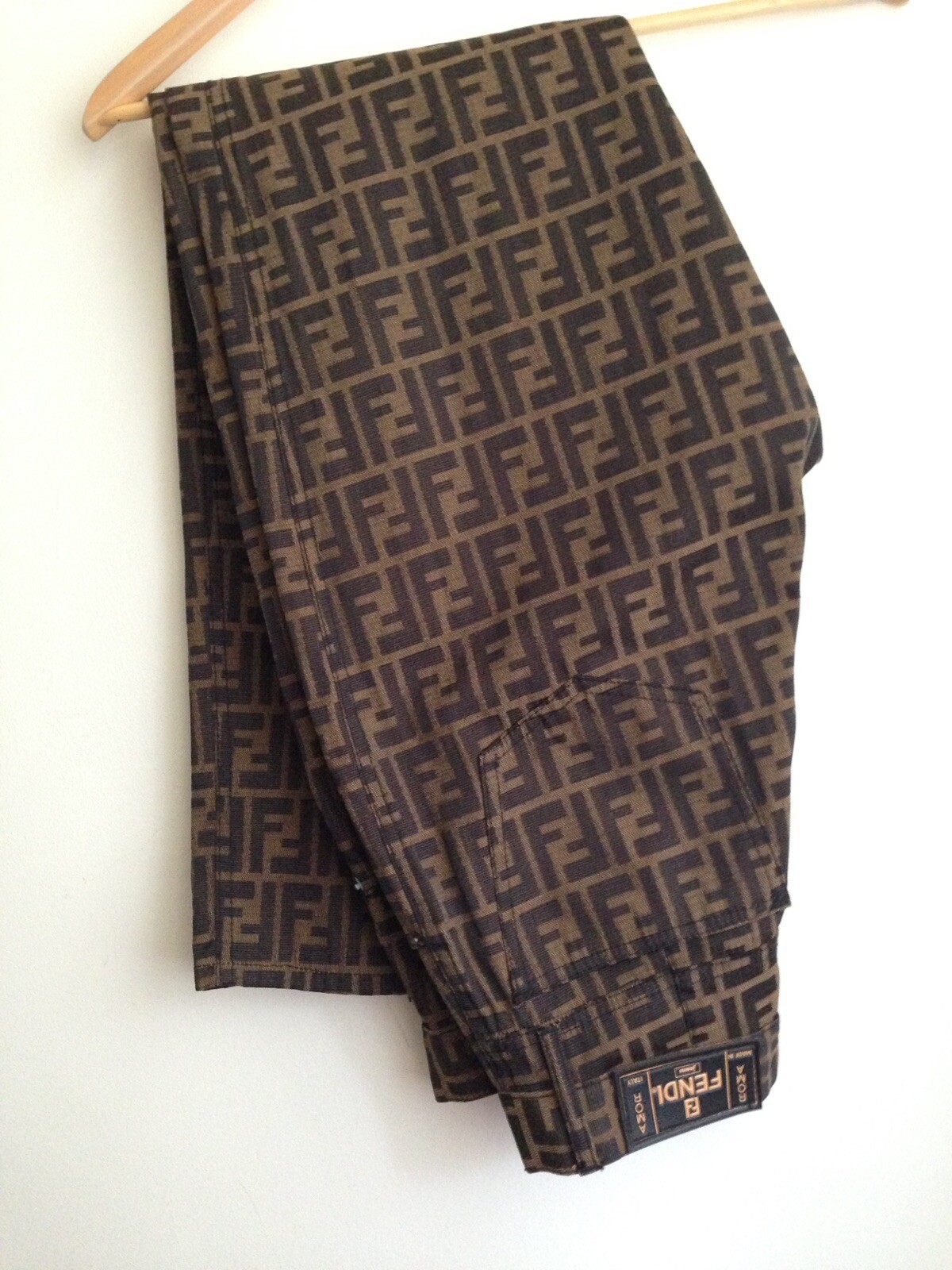 Vintage Fendi Zucca High Waist Trousers 28 Vintage Fendi Zucca High Waist Trousers 28