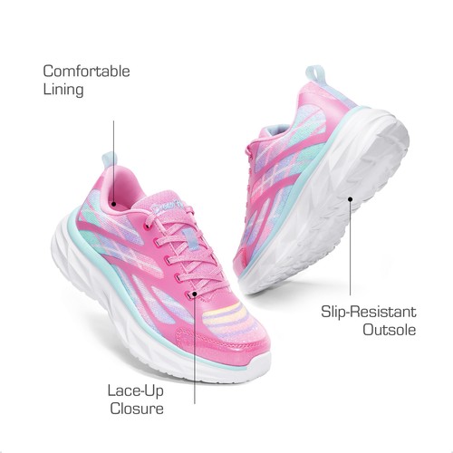 Kids Girls Shoes Sneakers Shoes Lightweight Casual Running Walking Shoes - Picture 11 of 30