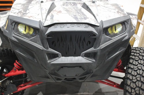 Custom Stainless Steel Grille for Polaris RZR 800 + RZR 900 LIZARD TEETH Grill - Picture 7 of 8