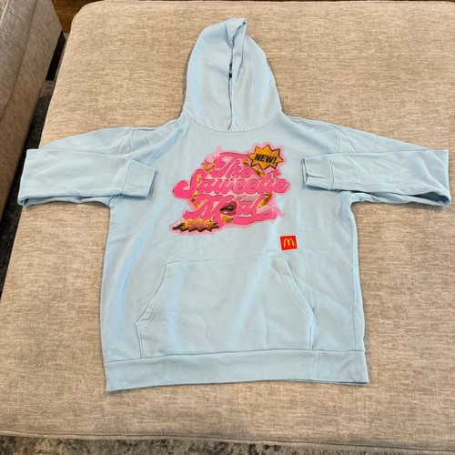 McDonalds The Saweetie Meal Limited Edition Hoodie Sweatshirt Hellblau Large - Bild 1 von 8