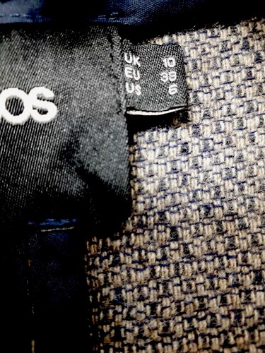ASOS Mantel Gr. 6 graue Wollmischung offene Damen Front Schal Jacke Wasserfall - Bild 10 von 10