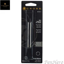 Cross Mini Ballpoint Refill Black Medium - Dual Pack