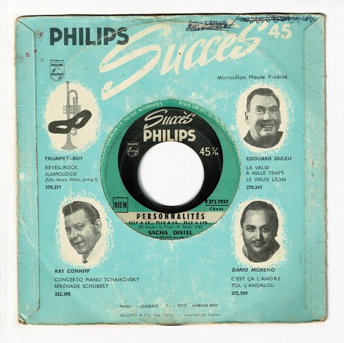 Sacha DISTEL Vinyl 45T 7" OUAH! OUAH! .. - PHILIPS 37270 Erfolgreiche PERSÖNLICHKEITEN - Bild 3 von 3