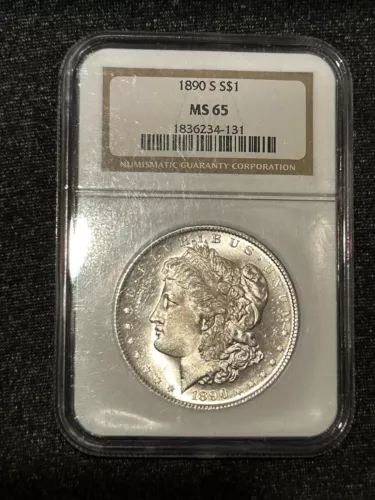1890-S Silver Morgan Dollar NGC MS65  ~Free Shipping