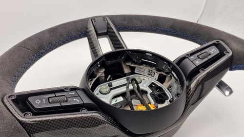 PORSCHE GT3 Race Tex CARBON 992 911 718 Macan Taycan BLUE Steering Wheel NEW OE - Picture 8 of 20