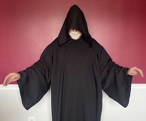 Costume Black Cape / Cloak Cosplay Star Wars Darth Vader / Wizard - NEW L-XL - Picture 3 of 21