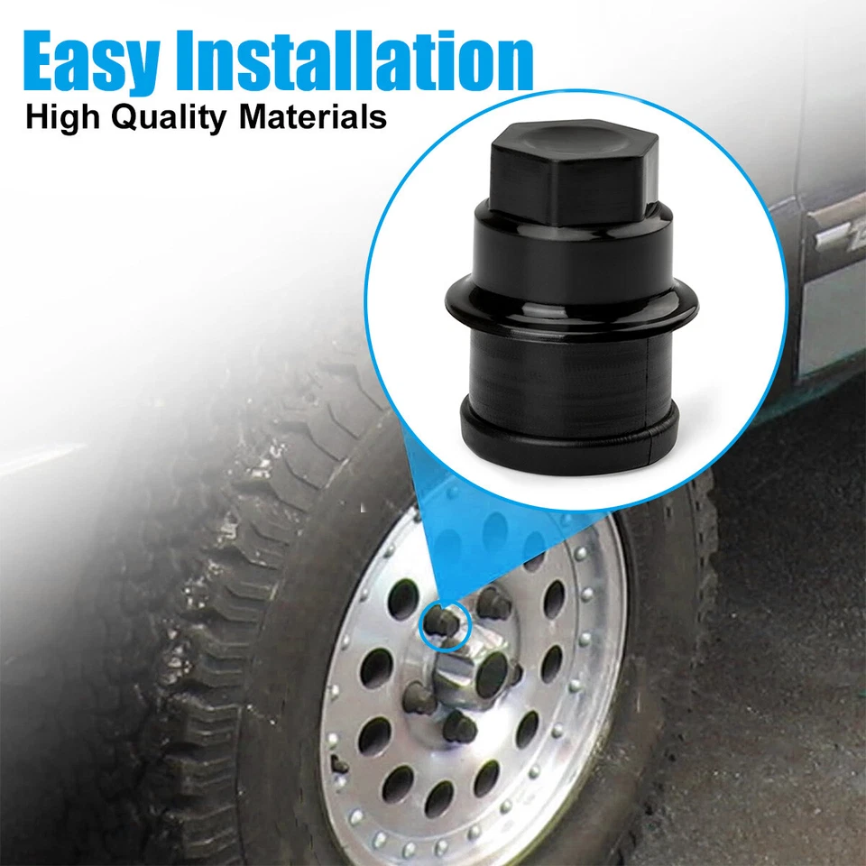 24件装车轮凸耳螺母盖黑色塑料适用于雪佛兰GMC凯迪拉克卡车12472838 — 第 3/4 张图片