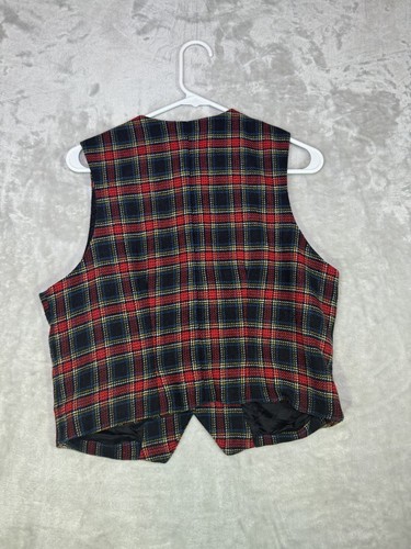 Vintage Gap Flanellweste kariert Weste 90er Herren groß rot gefüttert ärmellos - Bild 13 von 17