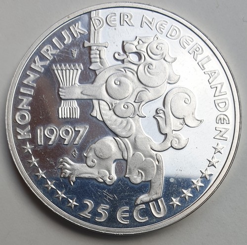 25 ECU 1997 Niederlande, Silber 925/1000 - Bild 2 von 2
