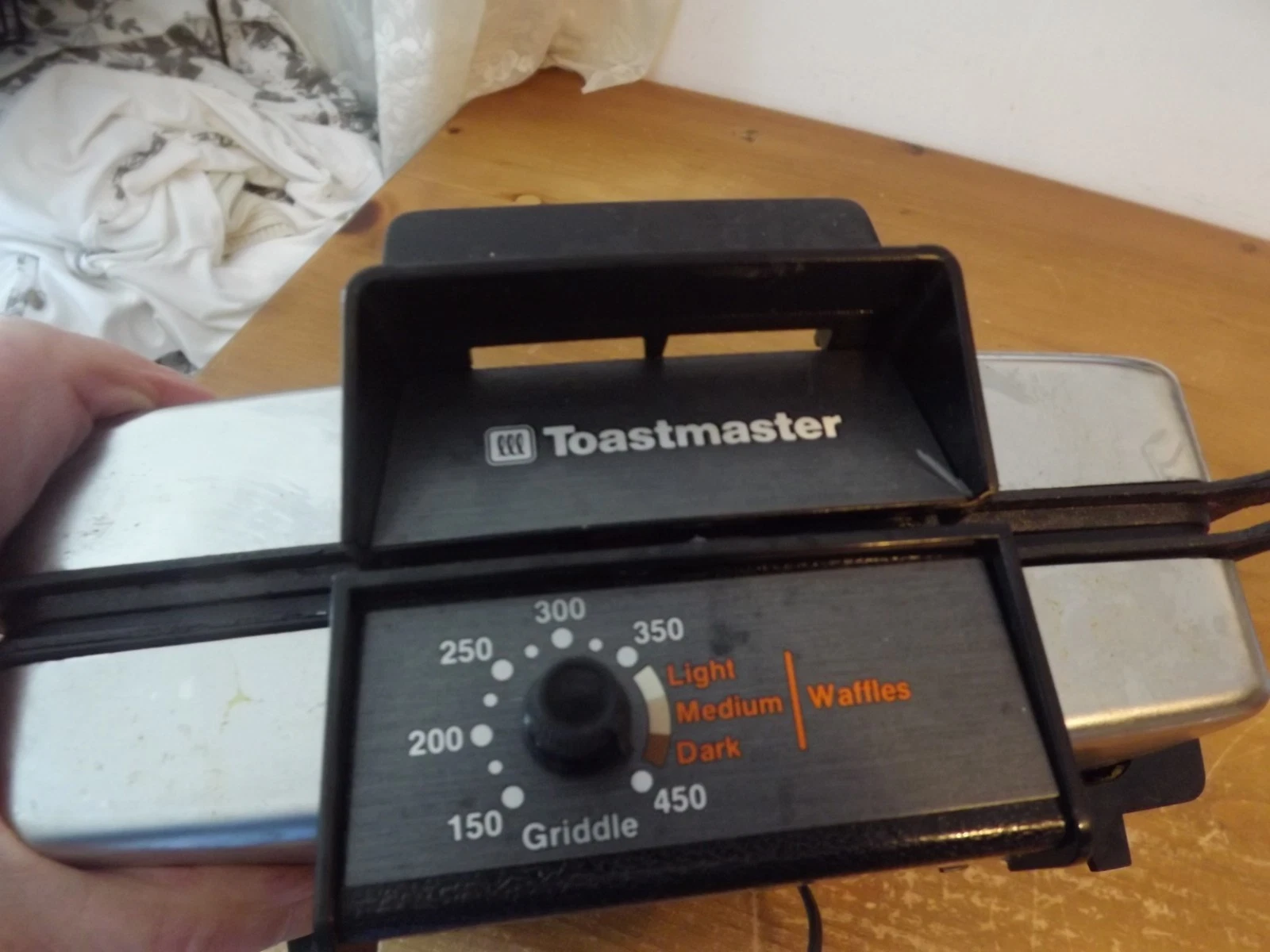 Vintage Toastmaster 270A Chrome Waffle Double Griddle Non-Stick REVERSIBLE