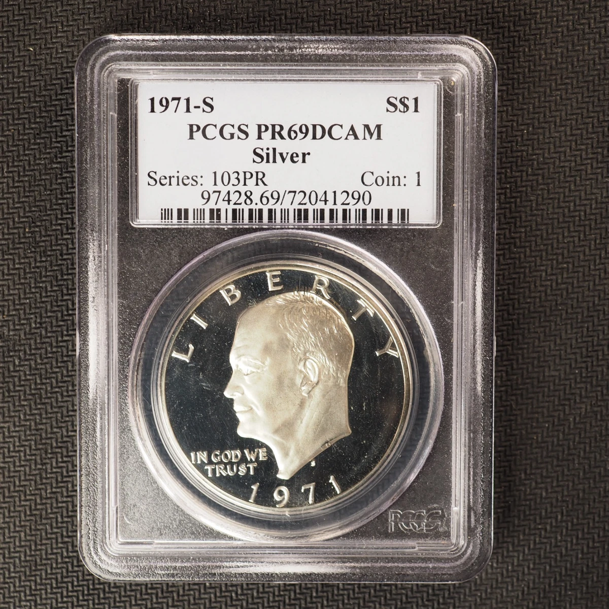 Silver PR 69 Graded 1971 Eisenhower Dollars (1971-1978) for sale